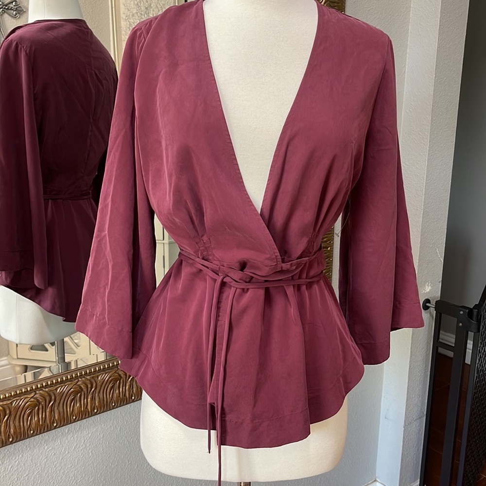 Free People Red Blouse Chic and Versatile